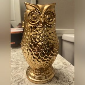 Gold Owl Vase